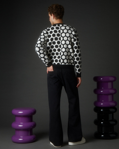 Reversed Circles Wool & Cashmere Jumper Black