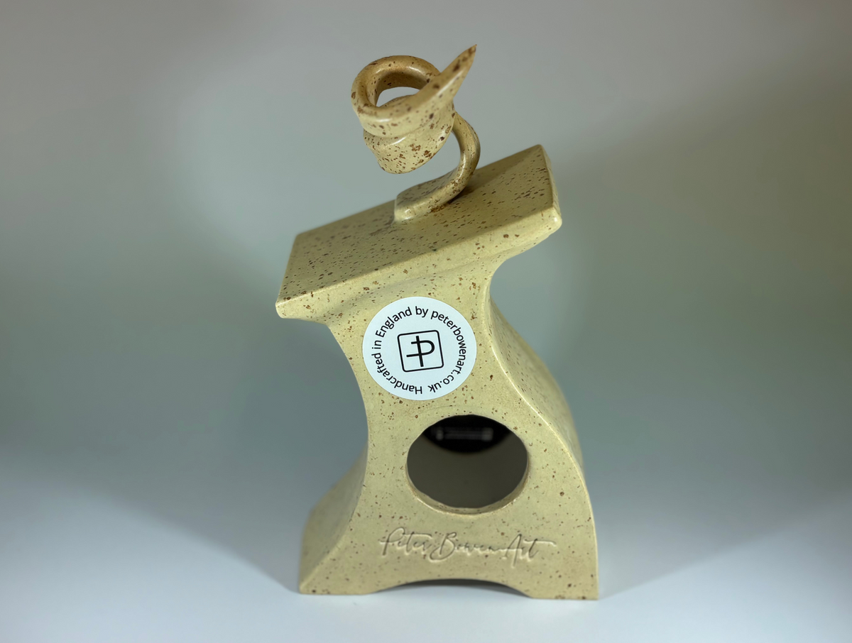 Ceramic Mantel Clock with Enclosed Face