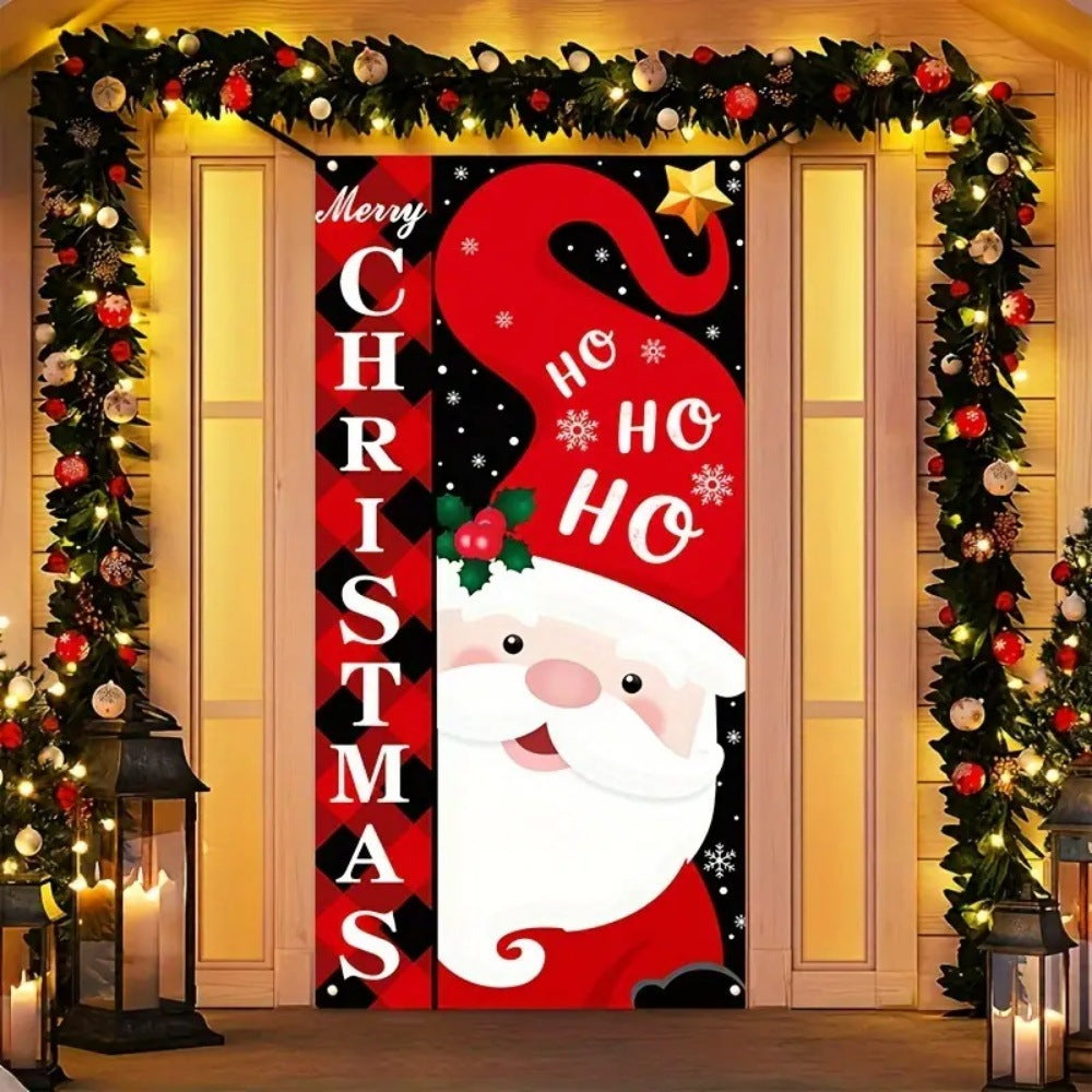 Christmas Curtain Decoration Hanging Cloth Background