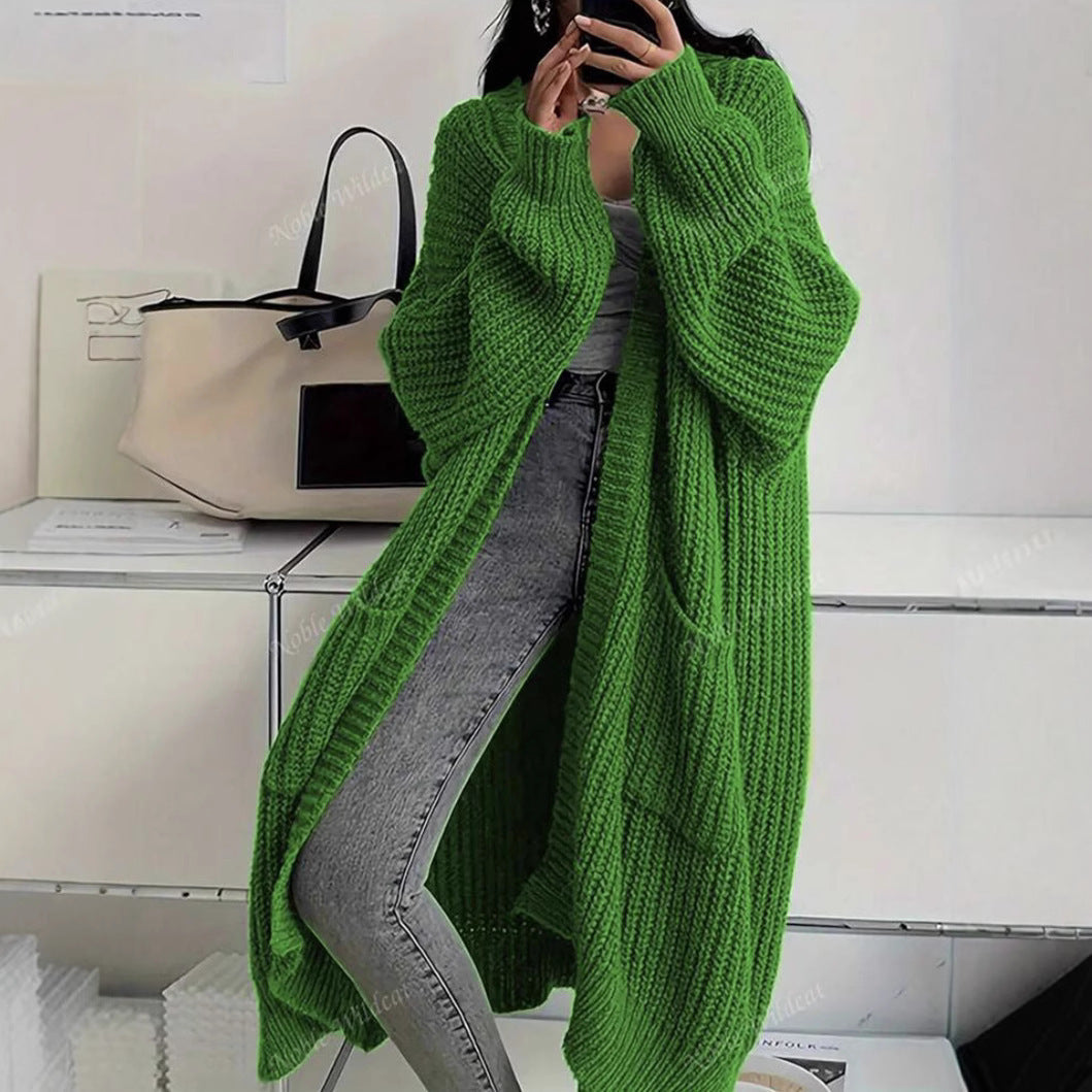 Idle Style Loose Thick Knitted Coat For Women