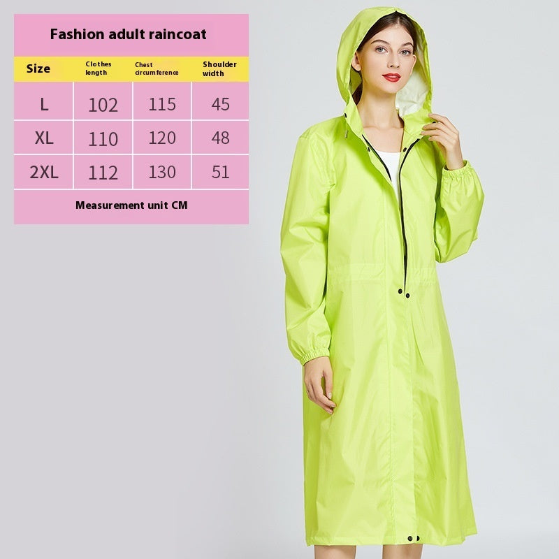 Fashion Trench Coat Raincoat Lightweight Breathable Solid Color Long Sleeve