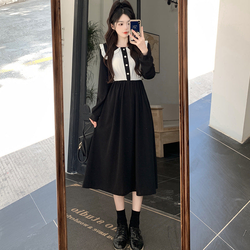 Women's Long-sleeve Figure-flattering Maxi Dress