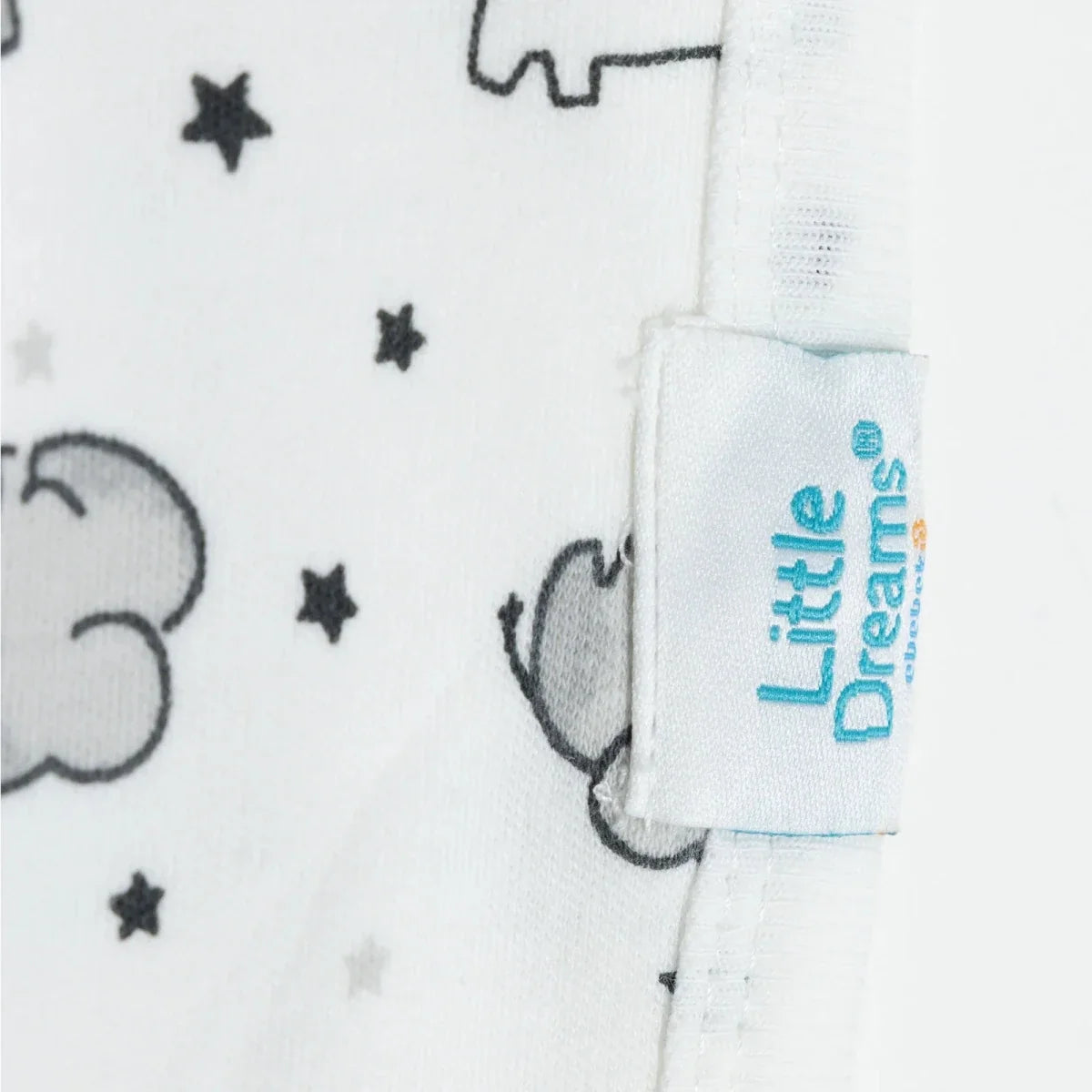 Little Dreams Elephant Print Jersey Baby Blanket (80 x 90 cm) - Ecru