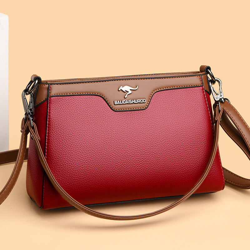 One Shoulder Soft Leather Small Square Stitching Women's Cross-body Bag - Premium Designer Style