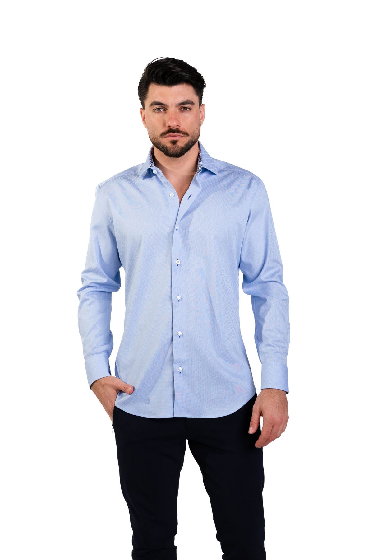MASUTTO LEEDS/02 LONG SLEEVE BUTTON DOWN SHIRT