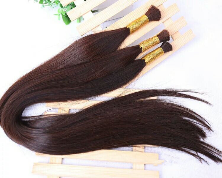Long Straight Wig with Braided Detail and Crystal Wire Buckle