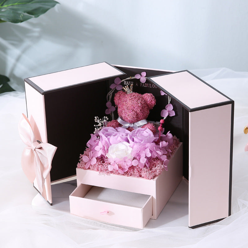 Valentine's Day Gift Birthday Rose Drawer Jewelry Eternal Flower Gift Box