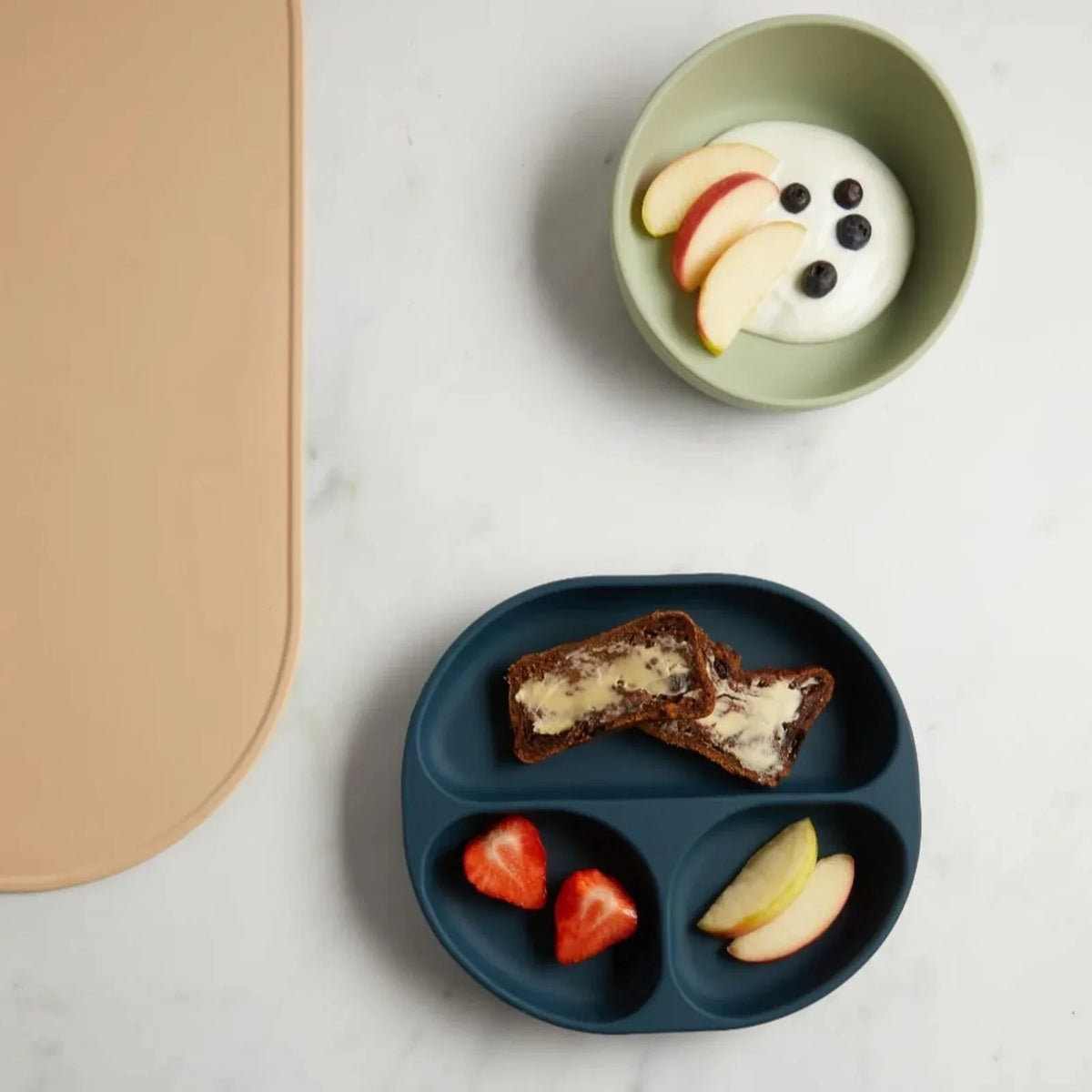 Vital Baby Nourish Silicone Suction Plate - Moody Blue