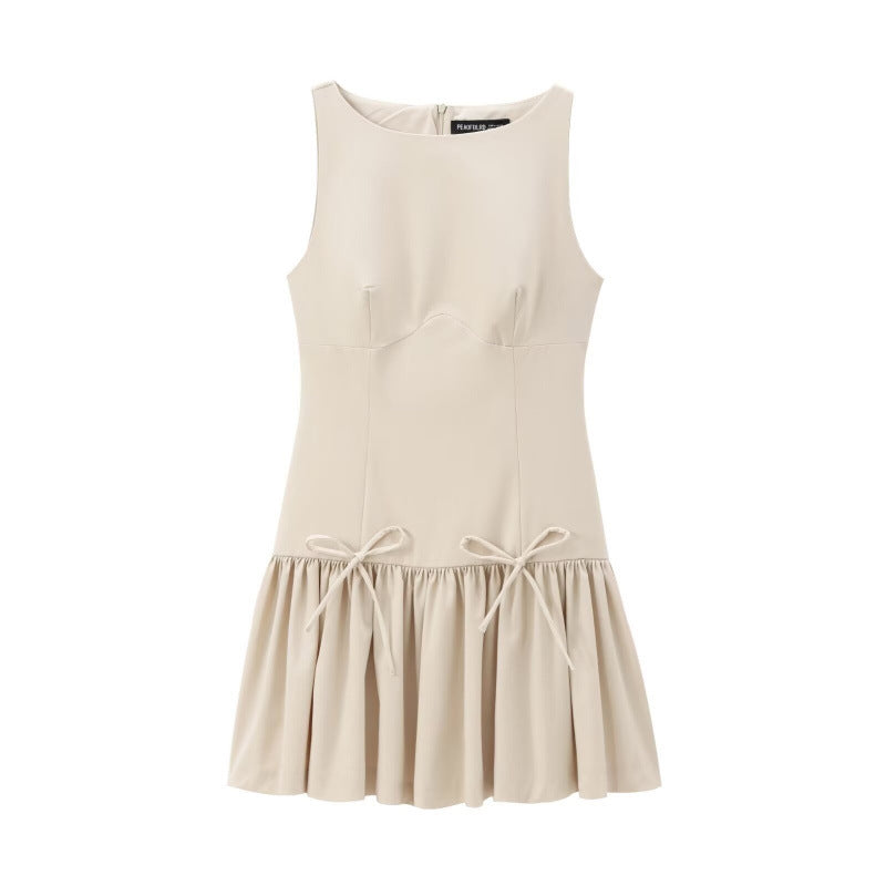 Lace-up Vest-style Casual Dress For Women