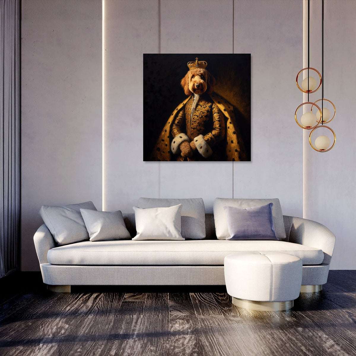 Regal Labradoodle Nostalgia Canvas