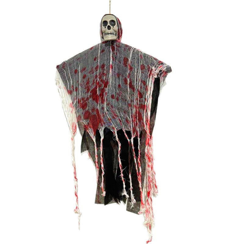 Halloween Decoration Blood-dyed Luminous Skull Hanging Ghost Outdoor Ornaments