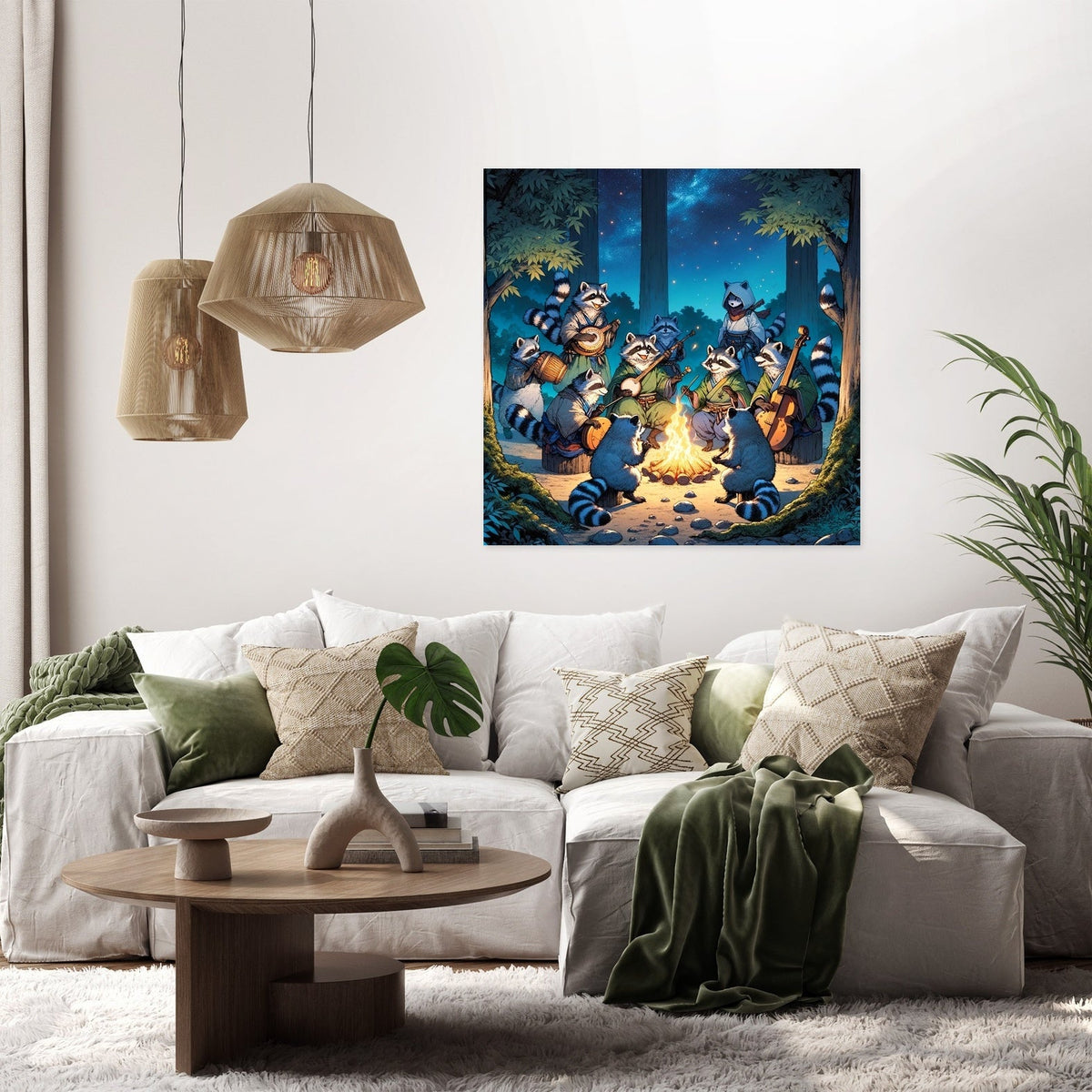 Enchanted Tanuki Festivity Canvas