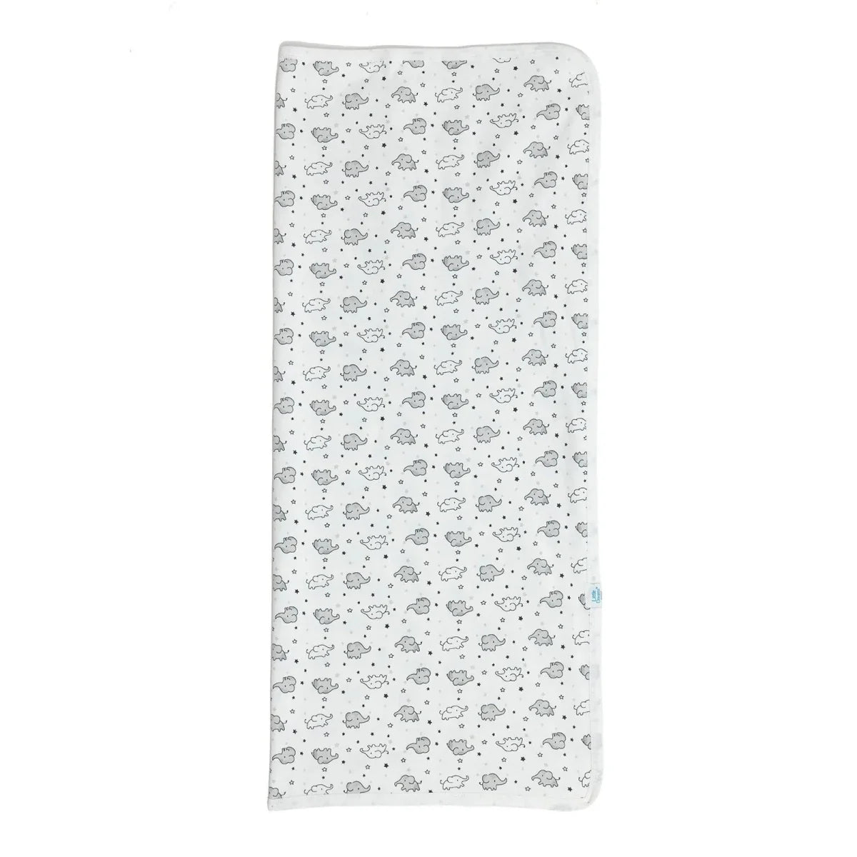 Little Dreams Elephant Print Jersey Baby Blanket (80 x 90 cm) - Ecru
