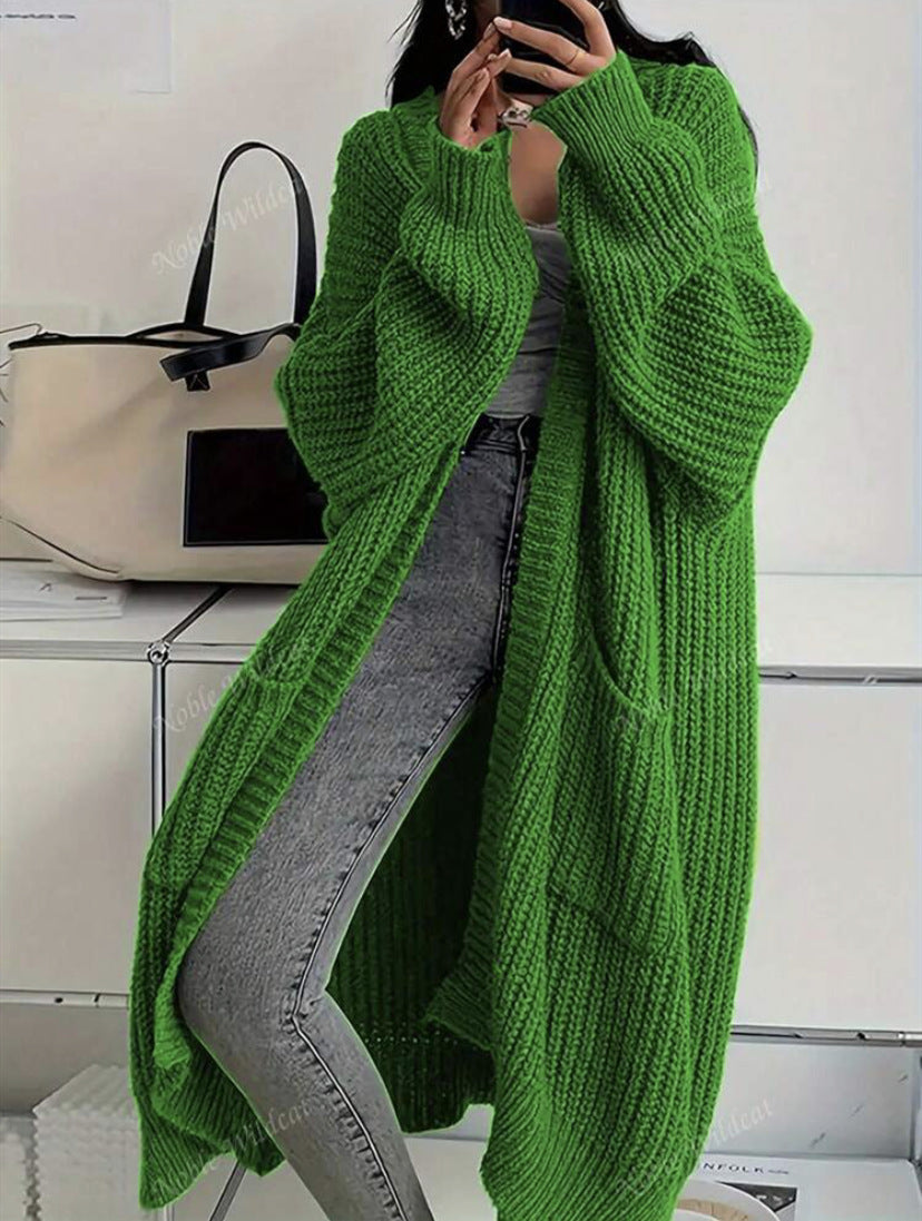 Idle Style Loose Thick Knitted Coat For Women