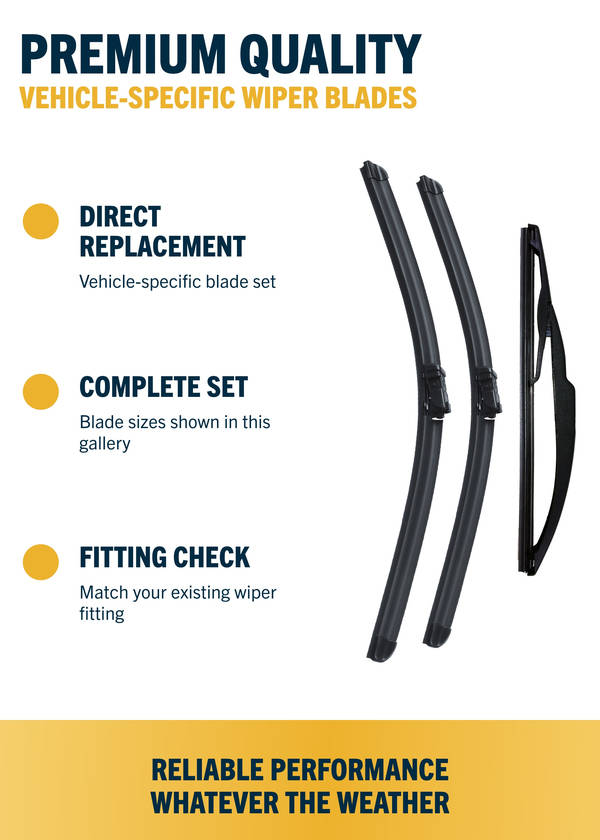 Peugeot 308 MK2 Hatchback Front & Rear Wiper Blades | Jan 2013-Jul 2021