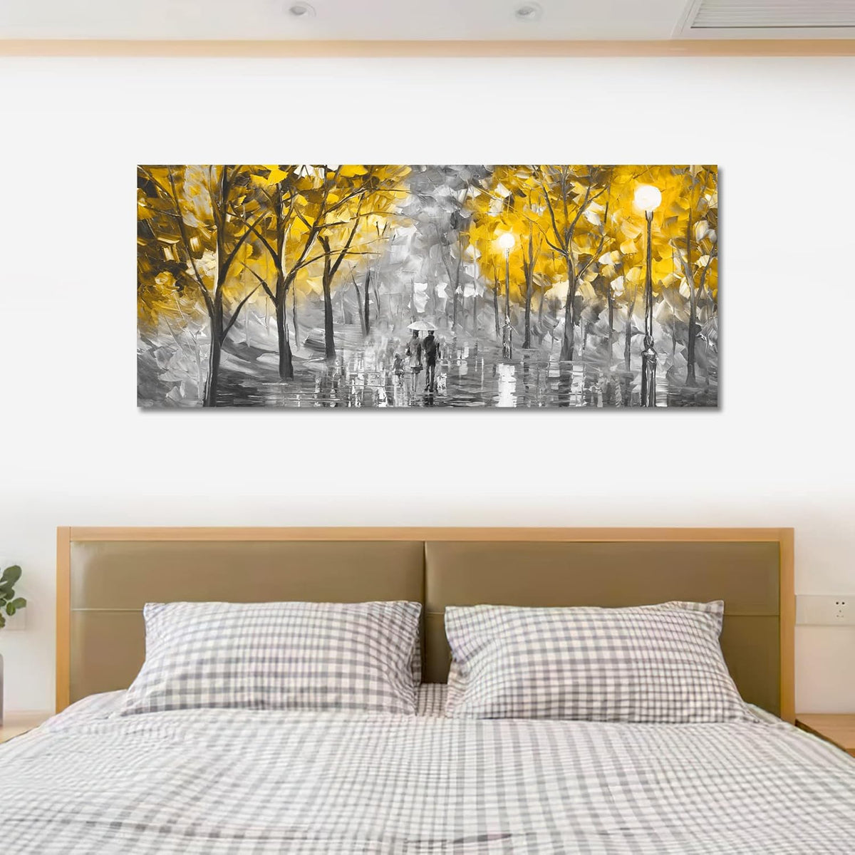 Large Canvas Wall Art Golden Autumn Picture Print 48x20in FajerminArt