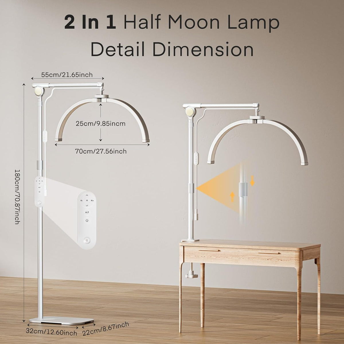 Lash Light 180cm Foldable Lash Lamp with Phone Holder Beauty Salon Light Lmaqfum