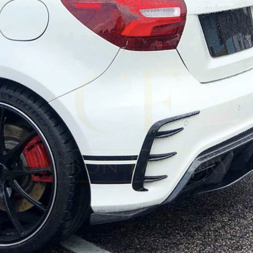 Gloss Black Rear Canards for Mercedes Benz W176 A Class AMG 13-18