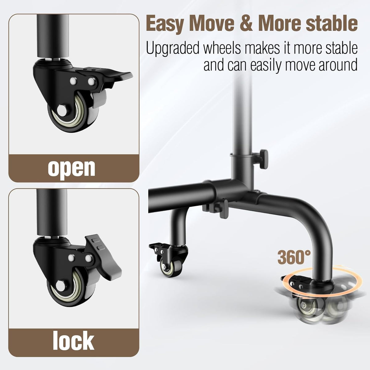 EMART 10x7.5ft Backdrop Stand with Wheels – Adjustable Photo Banner Frame