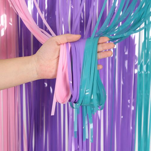 Macaron Backdrop Curtain - Vibrant Decoration for Events - PET Material