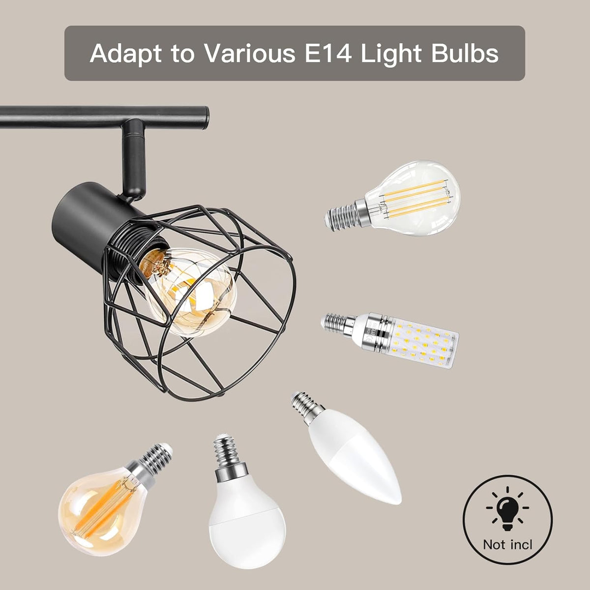 Dehobo 2-Way Ceiling Spotlight – Adjustable E14 Black Industrial Light