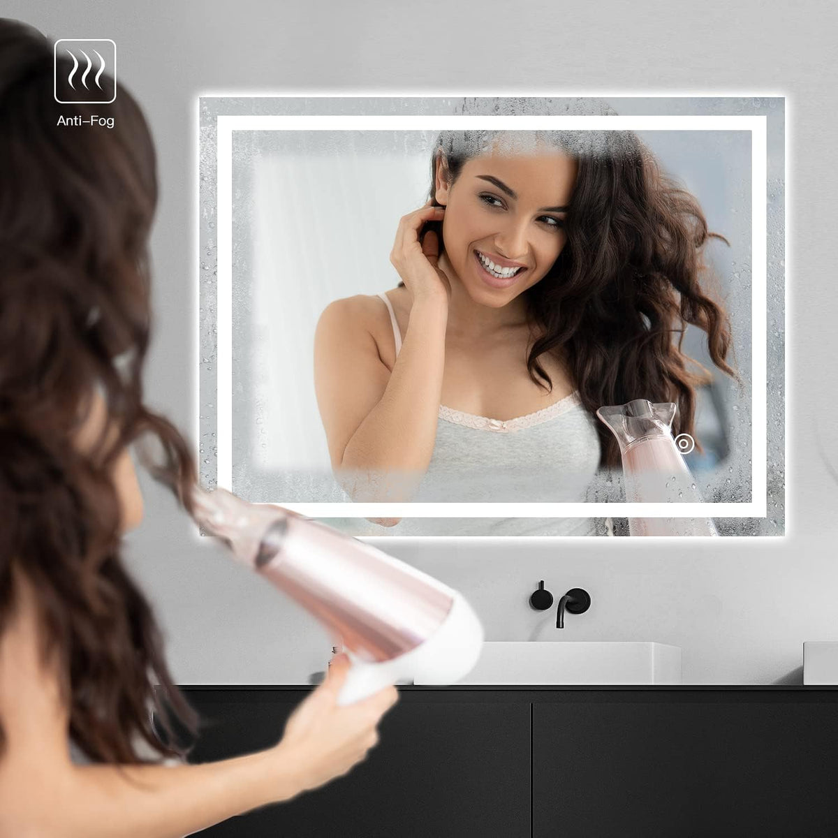 Bathroom Mirror LED Lights 600x800mm Wall Mounted Demister Dripex