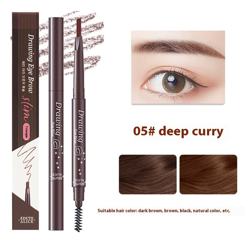 Ultra-fine Triangle Double-headed Eyebrow Pencil Automatic Rotation