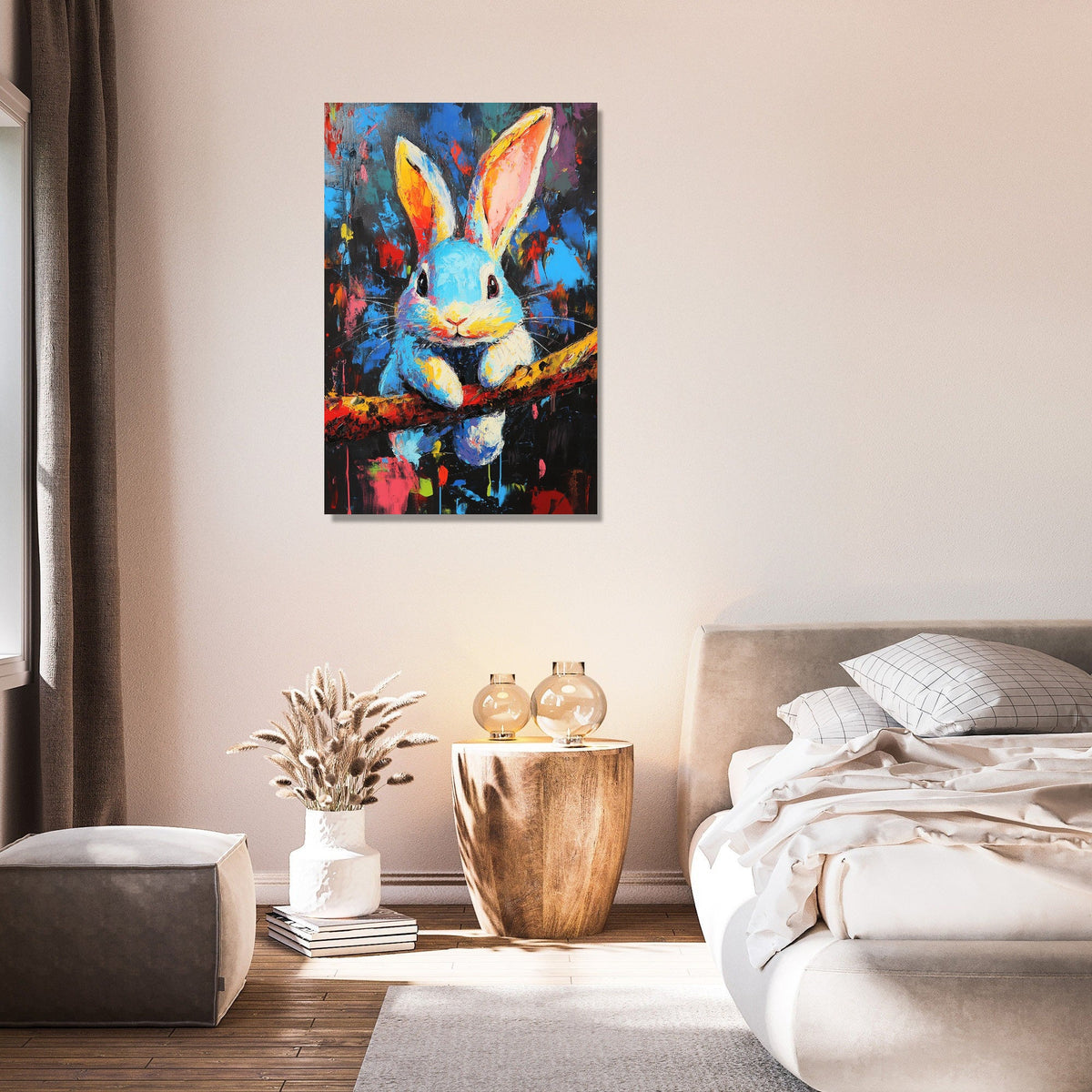 Swinging Bunny Canvas