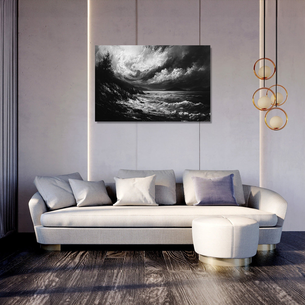 Serene Shores Chaos Canvas
