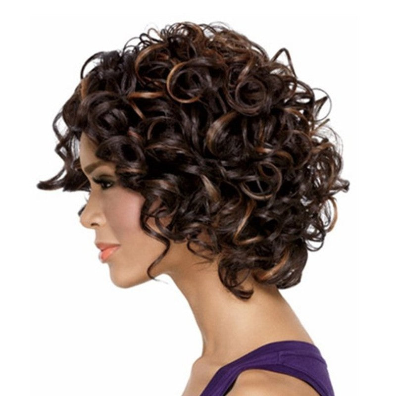 Women's Short Curly Wig Set