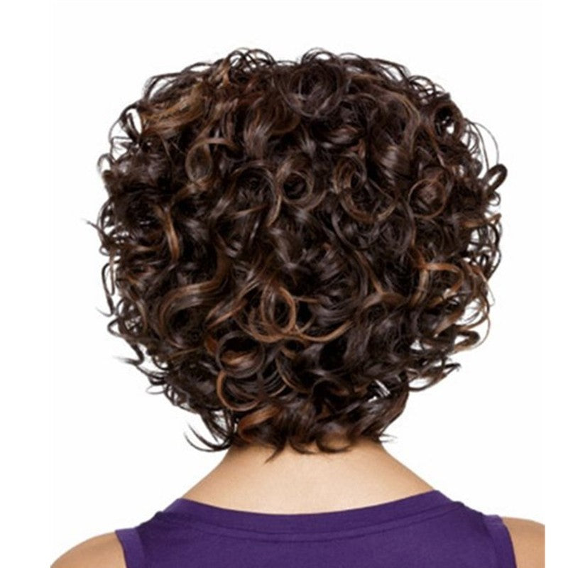 Women's Short Curly Wig Set