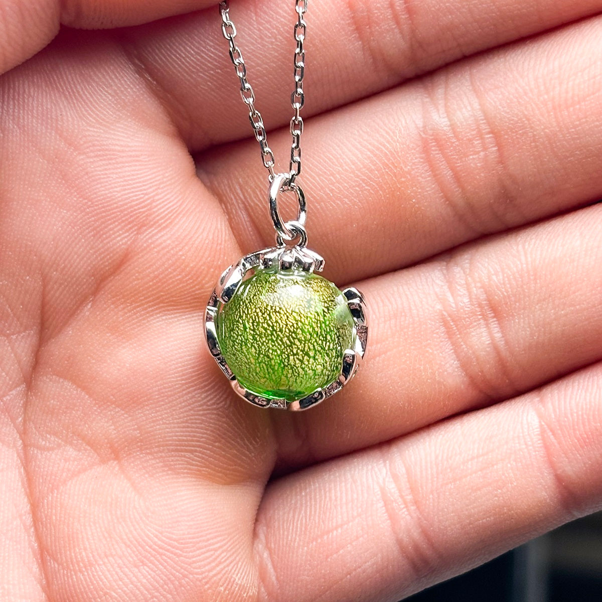 Planet Murano Aroma Necklace - Aurum Verdant | Energy & Healing | Diffuse on the go