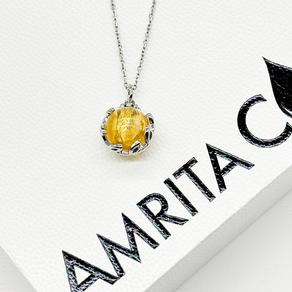 Planet Murano Aroma Necklace - Jovian Gold | Energy & Healing | Diffuse on the go | Gift For her