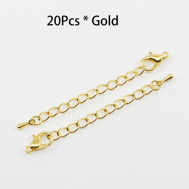Extended extended tail chain lobster clasp connector