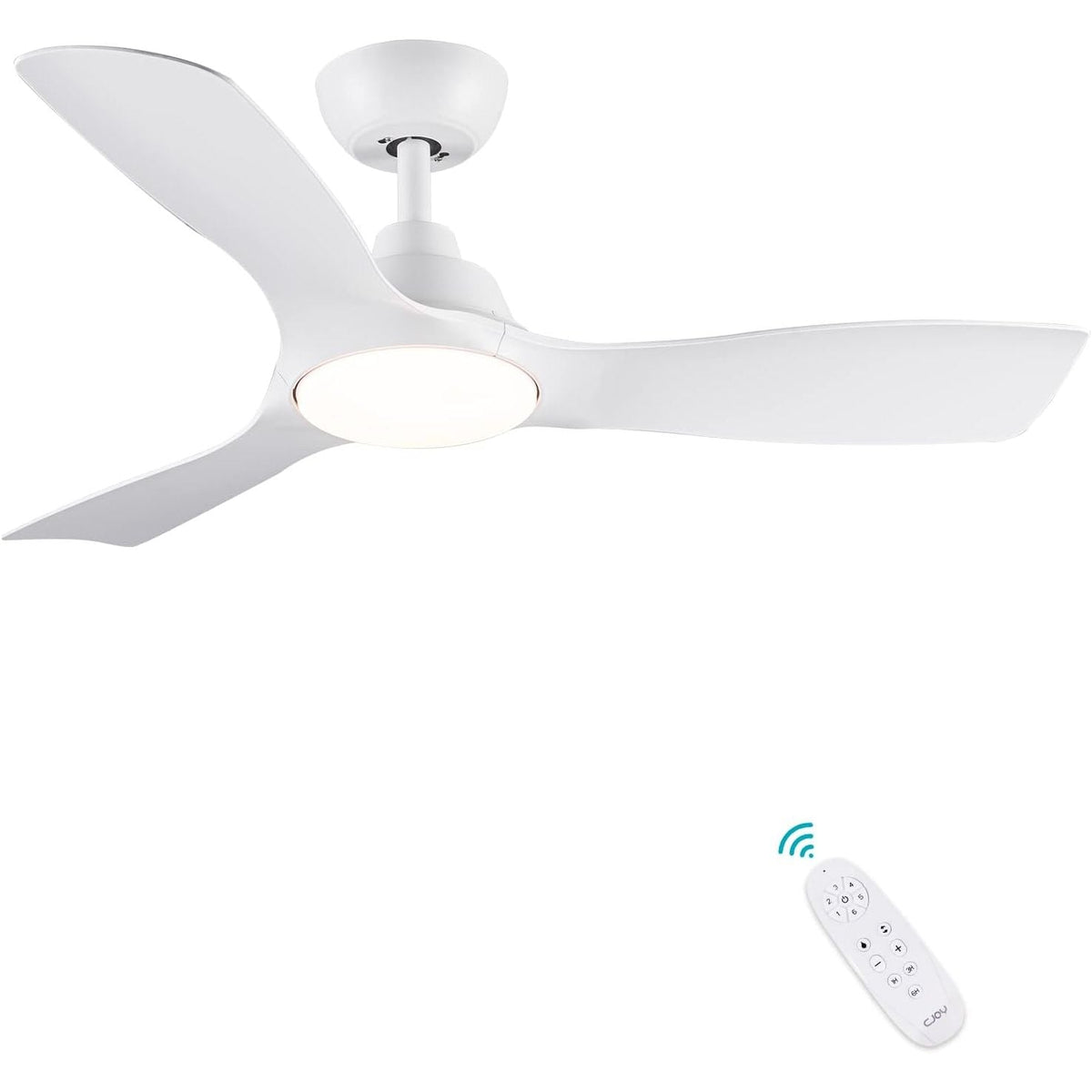 Ceiling Fan With Lights 42 Inch Remote DC Motor White CJOY