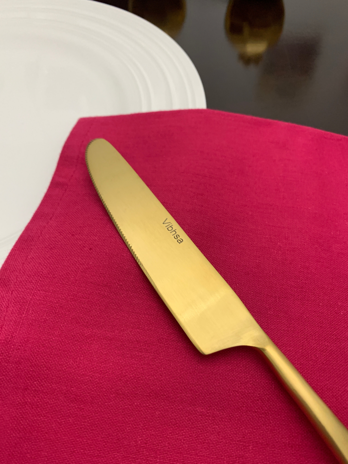 Flatware set of 20 Pieces Golden Stainless Taj Look