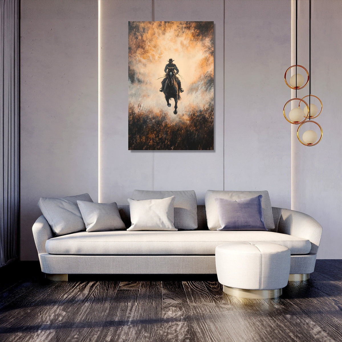 Galloping Horse Dawn Canvas