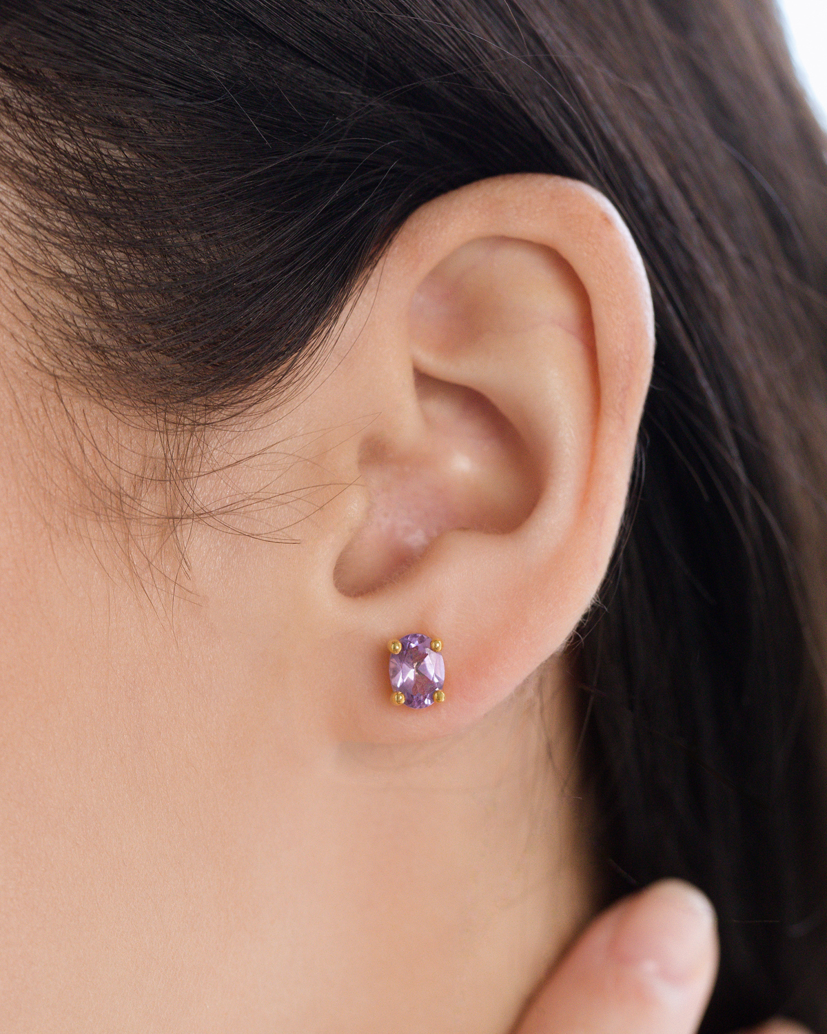 Lavender Amethyst Necklace and Earrings Set in 18k Gold Vermeil