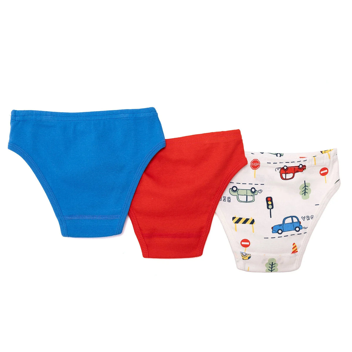 HelloBaby 3 Pack Car Print Ribbed Baby Briefs (2 Years to 5 Years)