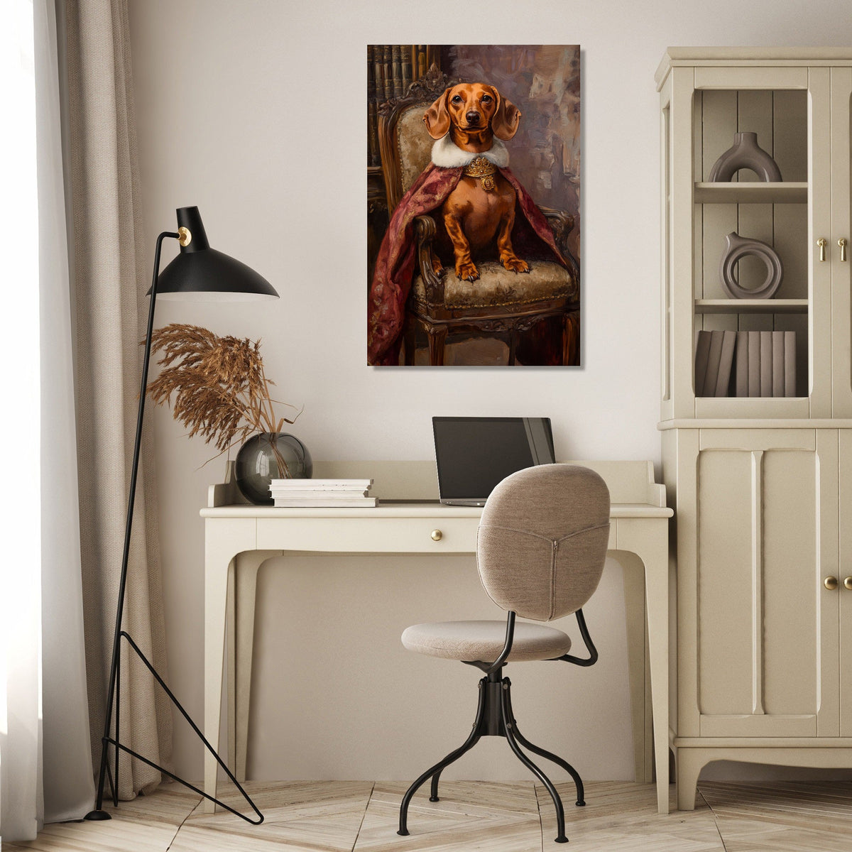 Regal Dachshund Twilight Canvas