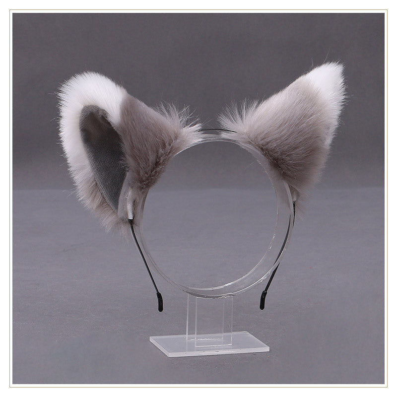 Handmade Plush Fox Ears Hair Clip - Japanese Lolita Style