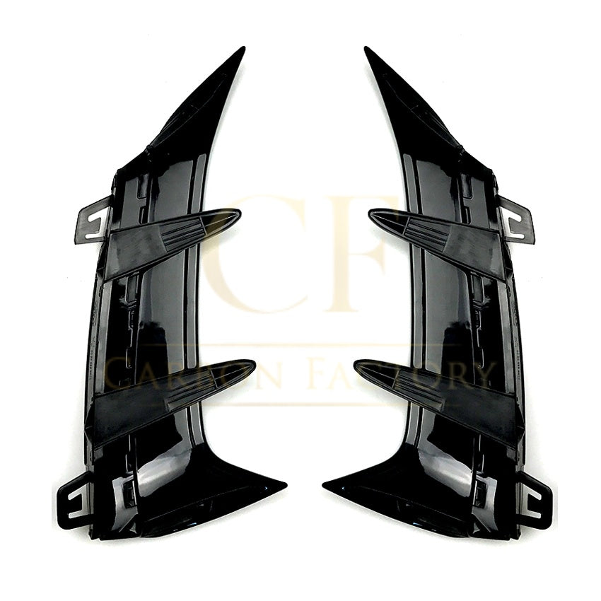 Gloss Black Rear Bumper Trims for Mercedes Benz W177 A Class Saloon 18-25 (Replacement)
