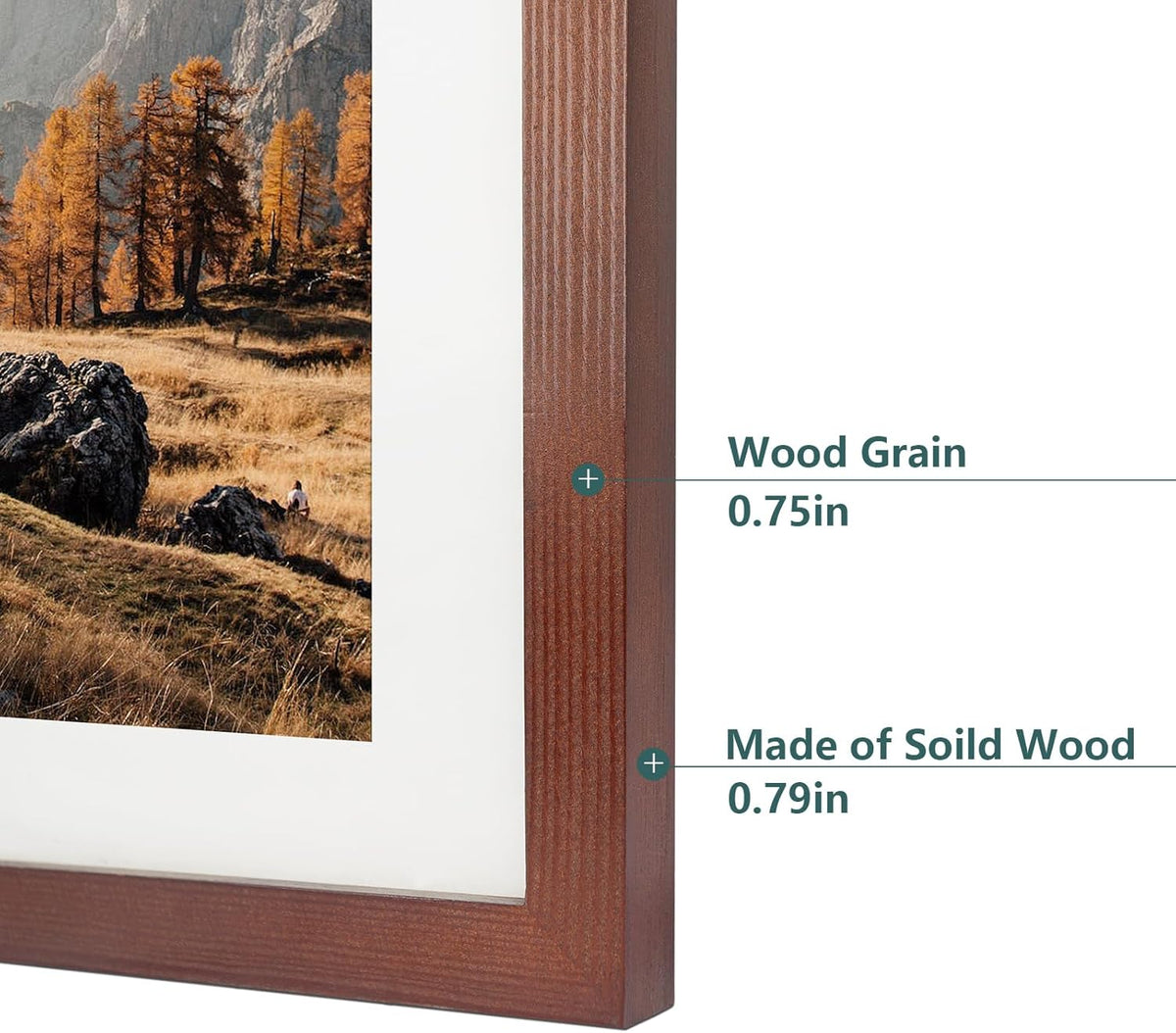 A2 Poster Frame 16.5x23.4in Natural Wood Picture Frame Acrylic Glass HOHIYO