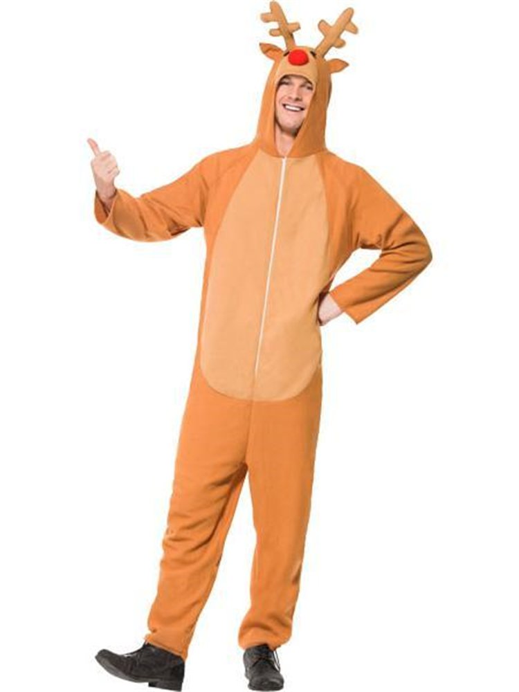 Reindeer Onesie - Adult Costume