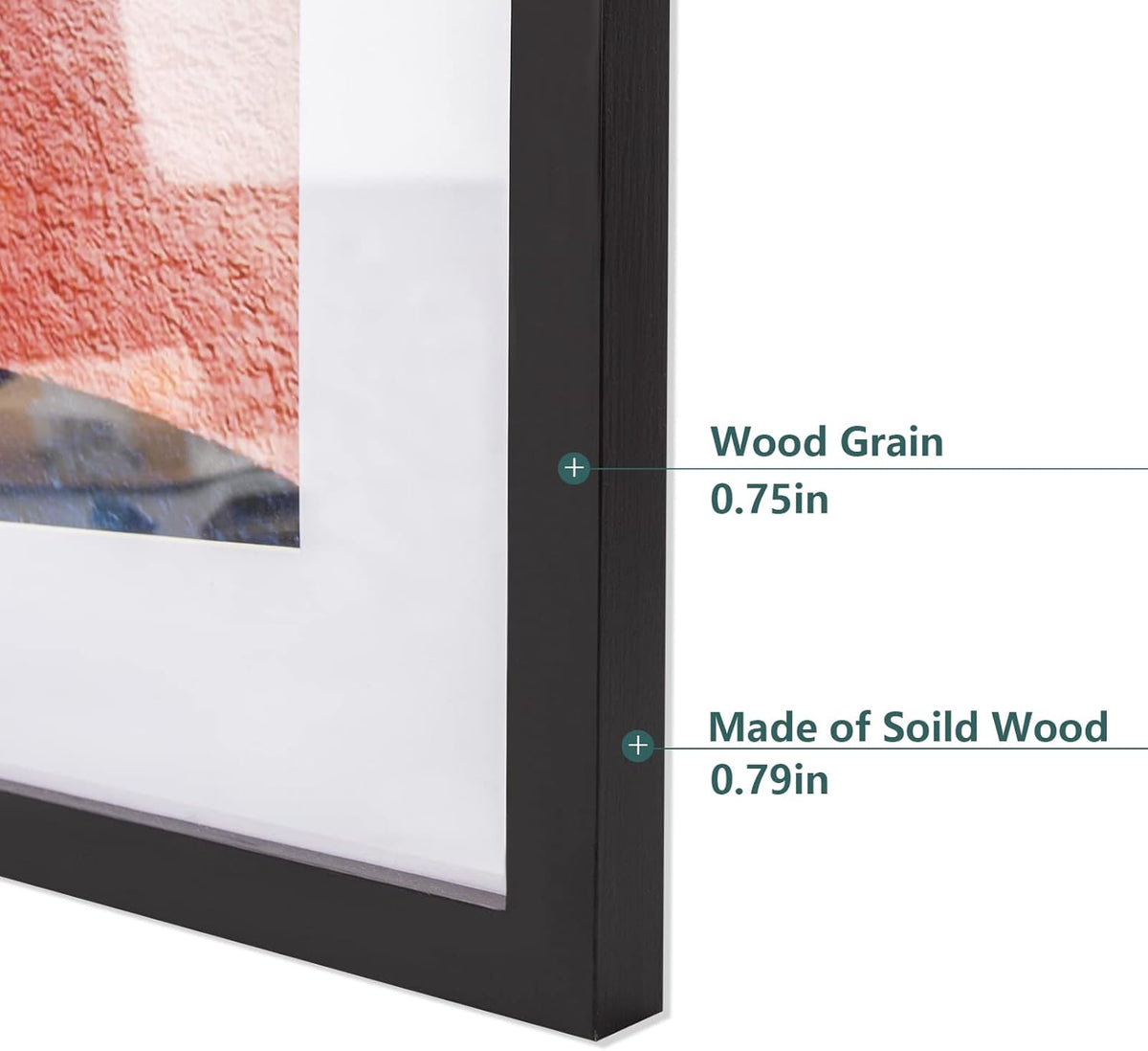 A2 Poster Frame 16.5x23.4in Natural Wood Picture Frame Acrylic Glass HOHIYO
