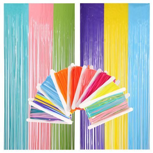 Macaron Backdrop Curtain - Vibrant Decoration for Events - PET Material