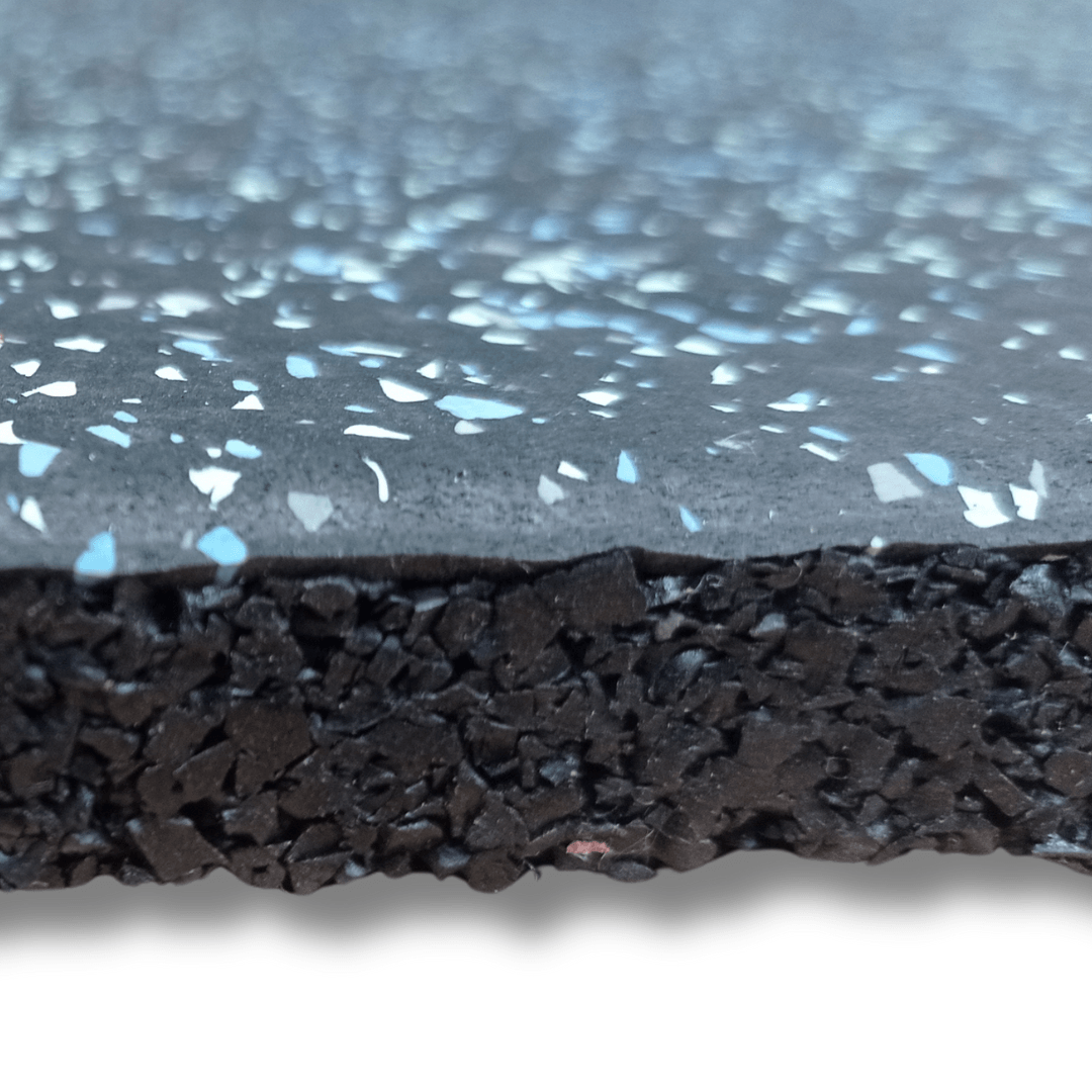 20mm Rubber Gym Flooring Tiles – Seahawk Fleck Home & Garage Gym Floor Tiles – Sprung