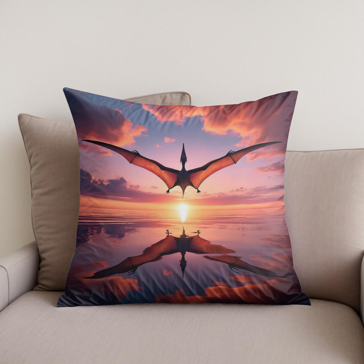 Dawn Flight Pteranodon Cotton Cushion