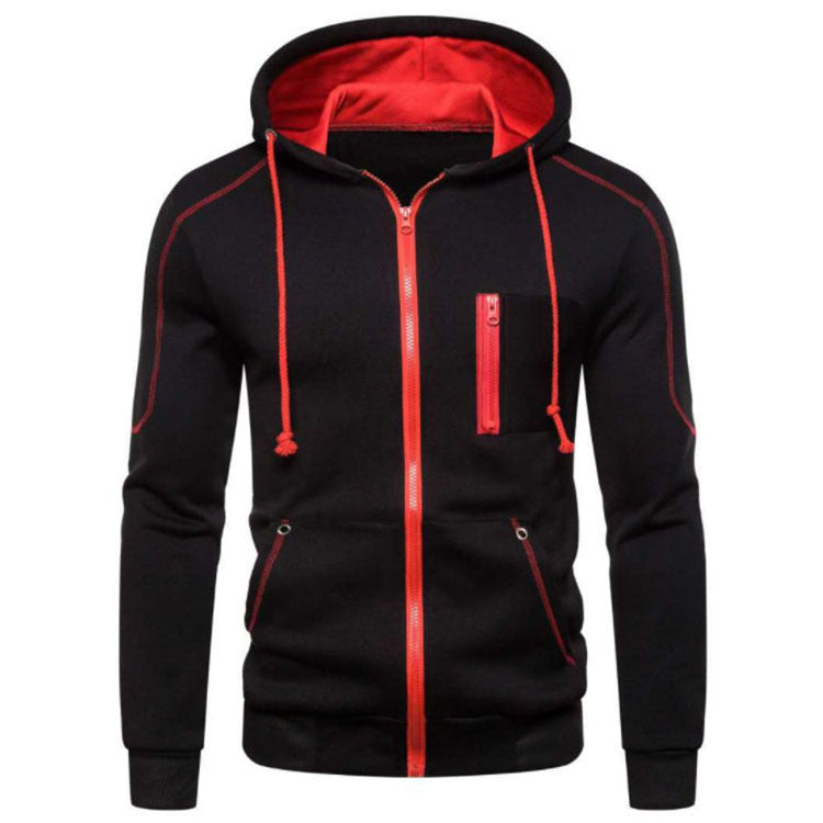 New Men's Sports Cardigan Hooded Sweater