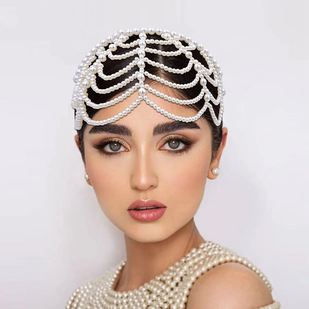 Pearl Bridal Tiara - Sweet Forehead Decoration